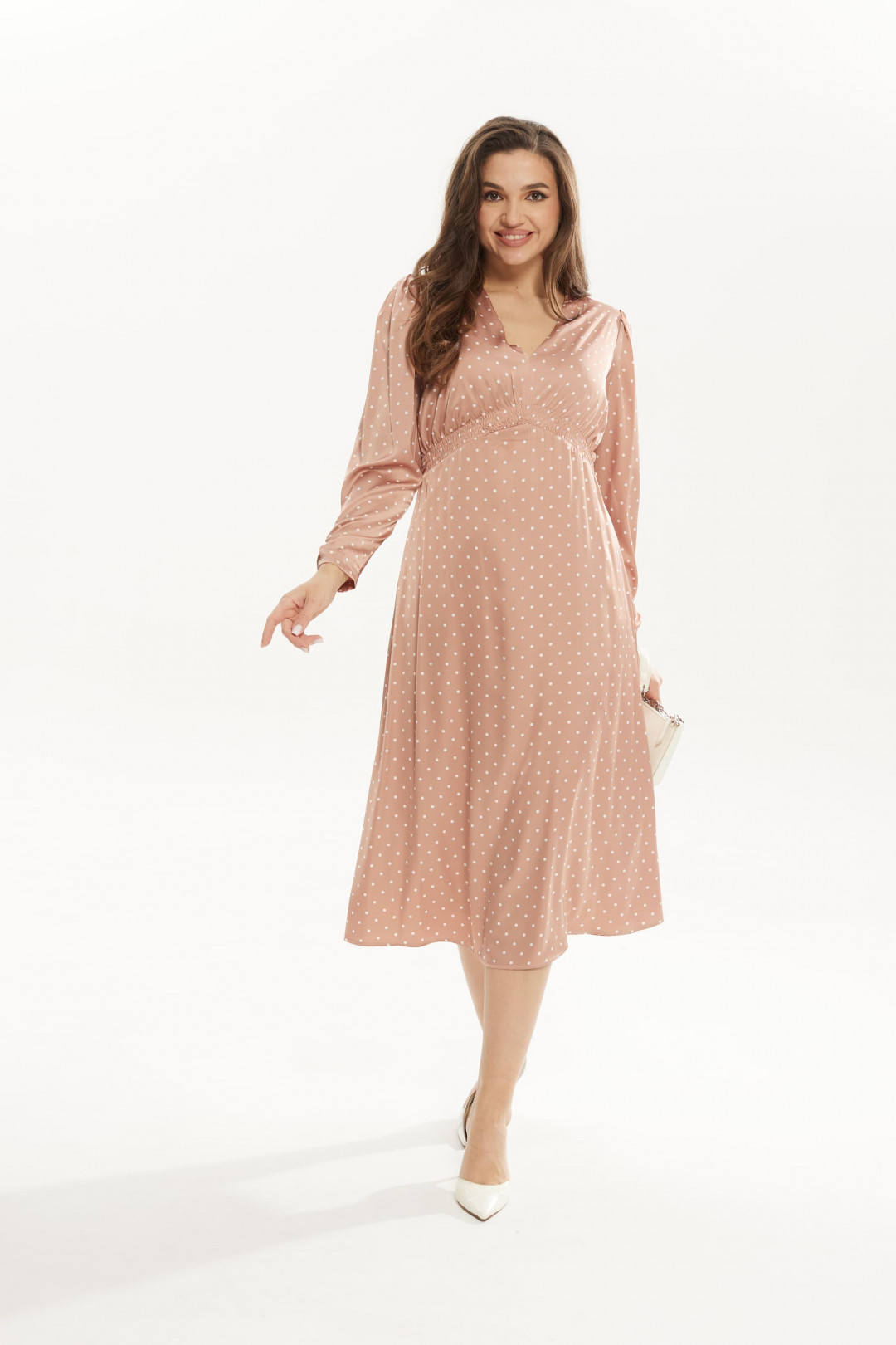 Платье MisLana С829 нежно-розовое